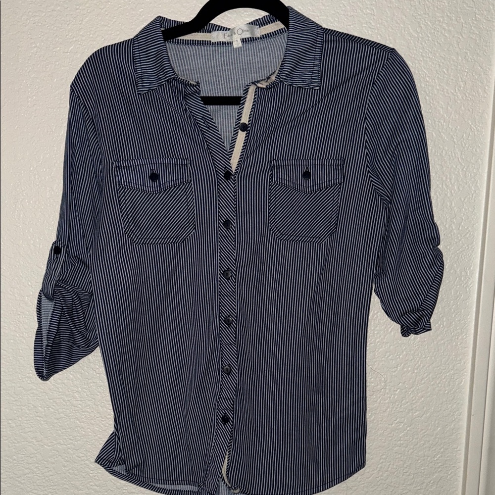 Striped Button-Up Shirt